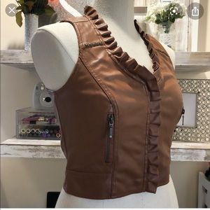 Vest paper tee-brown size S